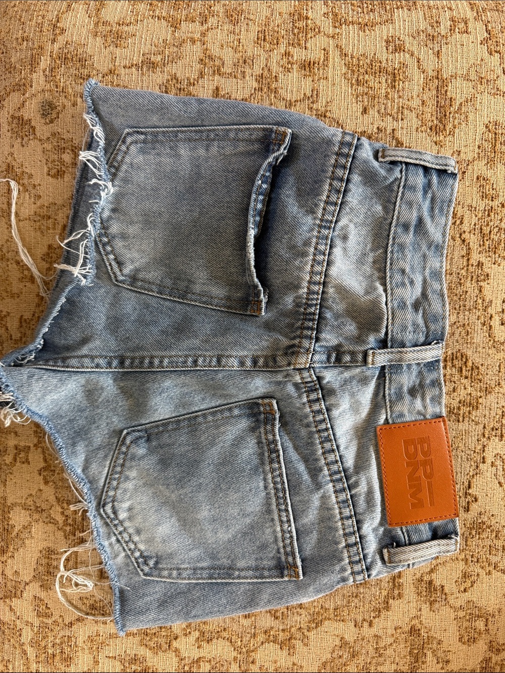 Princess Polly Light Blue Distressed High-Rise Denim Shorts